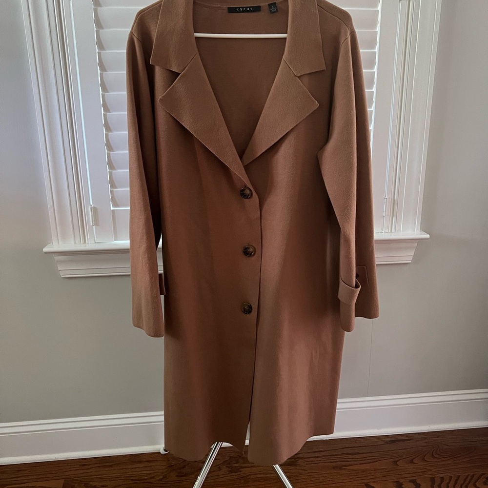 Cyrus Camel Brown Long Coat